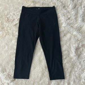 Adidas Black Cropped Leggings Climalite Size Small